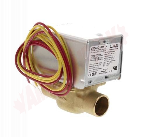 Photo 6 of V8043G1018 : Honeywell V8043G1018 Home 3/4 Sweat, 2-Way, 3.5 Cv, 125 PSI, End Switch, Normally Closed Zone Valve