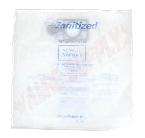 Photo 4 of NVM2B : Numatic Cleaner Bags, 10/Pack