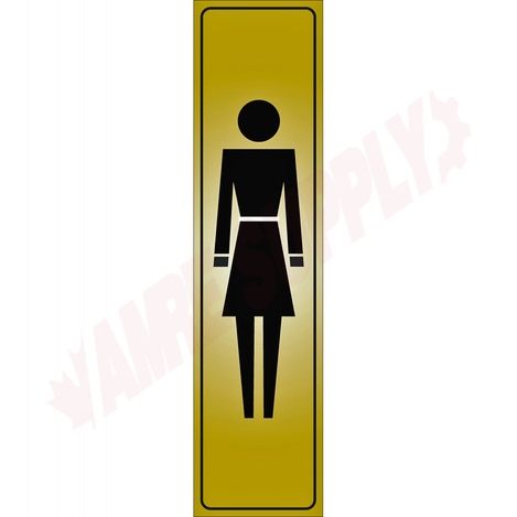 Photo 1 of 1150022 : Klassen Ladies Symbol Sign, Metal Adhesive, 2 x 8