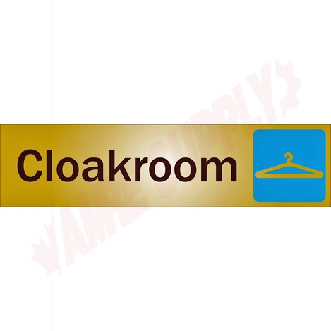 Photo 1 of 1150081 : Klassen Cloakroom Sign, Metal Adhesive, 2 x 8