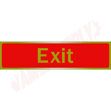 Photo 1 of 1150170 : Klassen Red Exit Sign, Metal Adhesive, 2 x 8