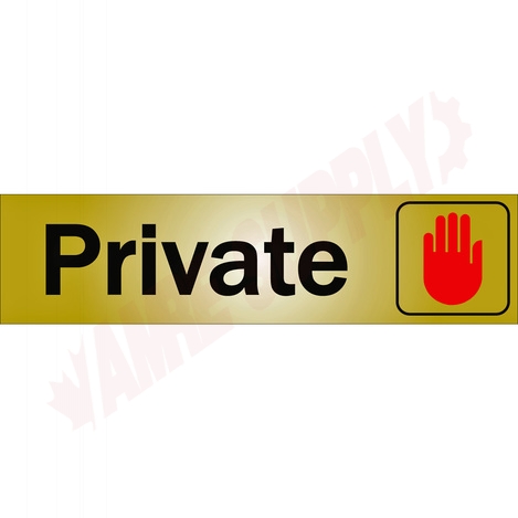 Photo 1 of 1150502 : Klassen Private Sign, Metal Adhesive, 2 x 8