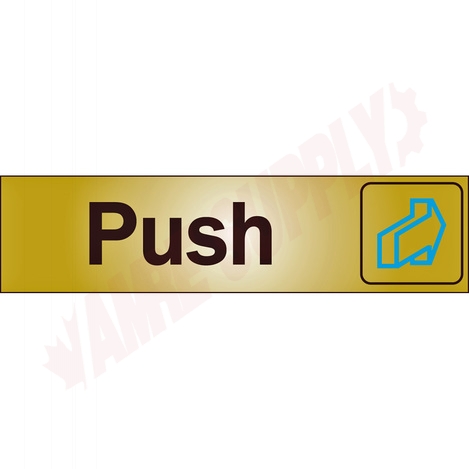 Photo 1 of 1150510 : Klassen Horizontal Push Sign, Metal Adhesive, 2 x 8