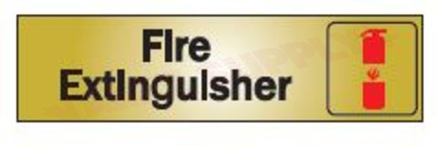 Photo 1 of 1150774 : Klassen Fire Extinguisher Sign, Metal Adhesive, 2 x 8