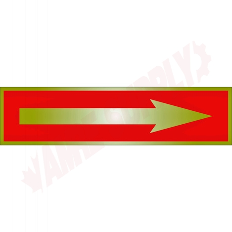 Photo 1 of 1150901 : Klassen Red Arrow Sign, Metal Adhesive, 2 x 8