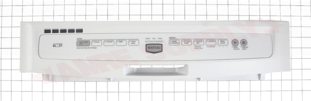 Photo 8 of W10811153 : Whirlpool W10811153 Dishwasher Control Panel, White