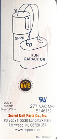 Photo 8 of SPP6 : Supco SPP6 Refrigerator Hard Start, Relay & Start Capacitor Combo