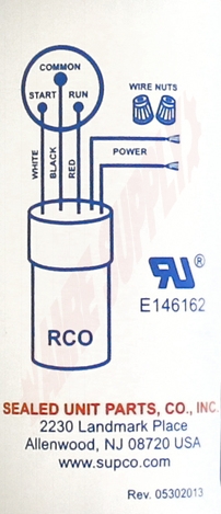 Photo 12 of RCO210 : Universal Refrigerator 3 'N 1 Relay, Overload & Start Capacitor Combo