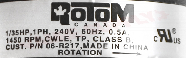 Photo 13 of O6-R217 : Rotom 1/35 HP Electric Heater Motor 3.3 Dia. 1450 RPM, 240V, Caloritech, Chromalox