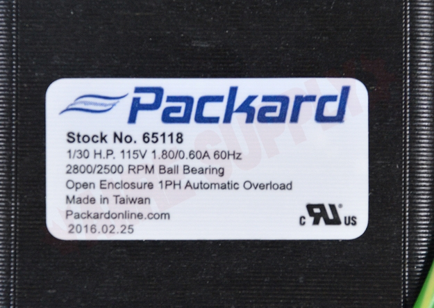 Photo 18 of 65118 : Packard 65118 Motor Draft Inducer, Flue Exhaust 2 Speed 1/30HP 115V Carrier HC21ZE118