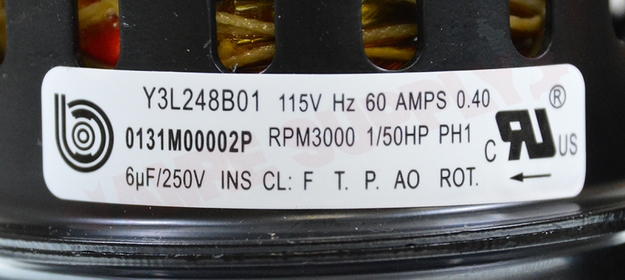 Photo 15 of 0131M00002PSP : Goodman 0131M00002PSP Draft Inducer Fan Motor 115V