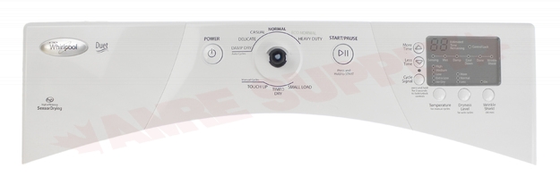 Photo 2 of WPW10380697 : Whirlpool Dryer Control Panel, White