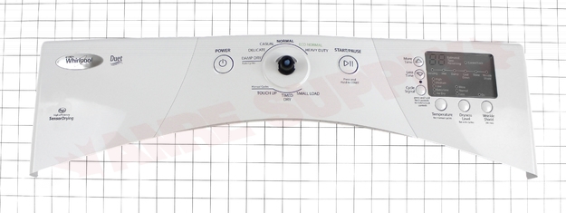 Photo 8 of WPW10380697 : Whirlpool Dryer Control Panel, White