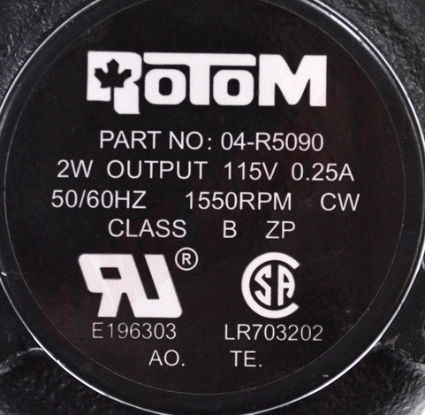 Photo 16 of O4-R5090 : Rotom Condenser Fan Motor, Unit Bearing, 2W, 3.5 Dia, 1550RPM, 115V