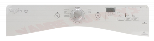 Photo 2 of WPW10553790 : Whirlpool Dryer Control Panel, White