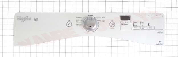 Photo 5 of WPW10553790 : Whirlpool Dryer Control Panel, White
