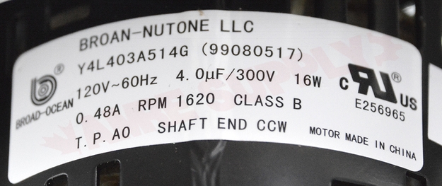 Photo 13 of S97017065 : Broan Nutone Bathroom Exhaust Fan Blower Motor