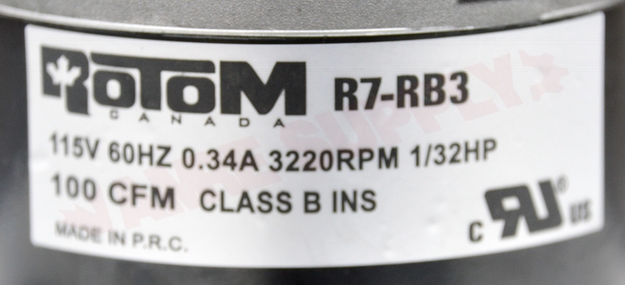 Photo 14 of R7-RB3 : Rotom 1/32HP Blower Assembly Direct Drive Motor, 3220 RPM, 100CFM, 115V, Roberts Gordon