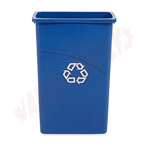 Photo 1 of 9513 : Globe Slim Recycling Container, Blue, 23 gal.