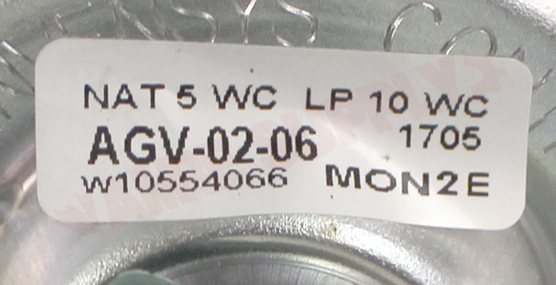 Photo 12 of W10861656 : Whirlpool W10861656 Range Gas Regulator