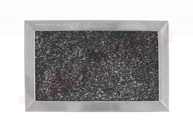 Photo 2 of WG02F05237 : GE WG02F05237 Microwave Range Hood Charcoal Odour Filter, 3-15/16 x 6-3/16 x 5/16