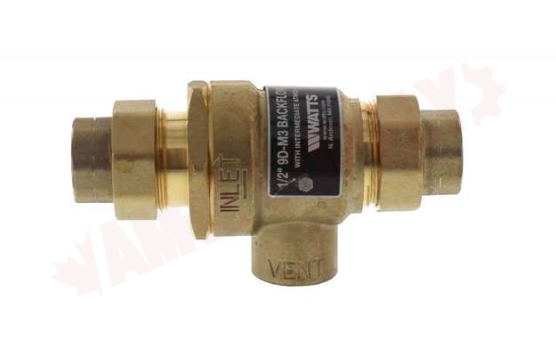 Photo 5 of 0062025 : Watts 1/2 9D-M3 Dual Check Valve with Intermediate Atmospheric Vent, Backflow Preventer