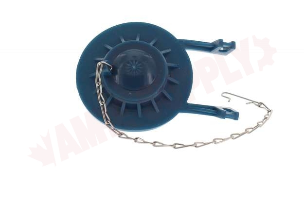 Photo 1 of ULN213A : American Standard Coastmaster Blue Vinyl Tank Flapper, With Chain & Hook