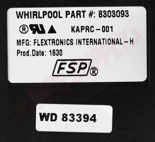 Photo 14 of WP8303093 : Whirlpool WP8303093 Range User Interface Control Board