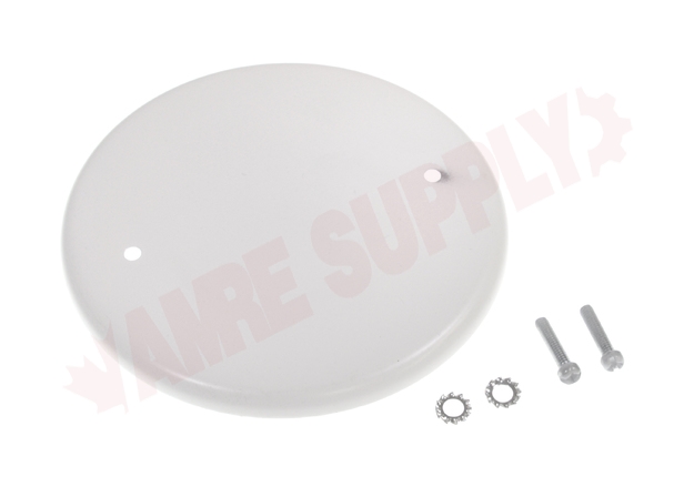 Photo 1 of 90001-WH : 4 Round Box Cover Plate, White 