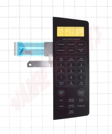 WG02L02150 : GE Microwave Touchpad Overlay, Black | Amre Supply