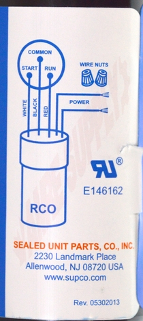 Photo 7 of RCO410 : Universal Refrigerator 3 'N 1 Relay, Overload & Start Capacitor Combo