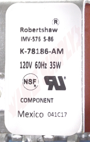Photo 12 of IMV-576 : Robertshaw IMV-576 Refrigerator Water Inlet Valve