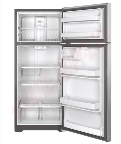 Photo 3 of GTS18GSHSS : GE 17.5 cu. ft. Top Freezer Refrigerator, Stainless Steel