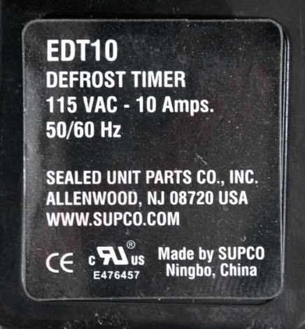 Photo 12 of EDT10 : Supco EDT10 Refrigerator Defrost Timer, Adjustable 4-12h 10-35min
