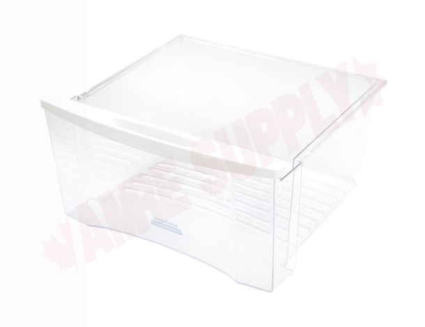 Photo 1 of WPW10233488 : Whirlpool WPW10233488 Refrigerator Crisper Drawer, Clear/White