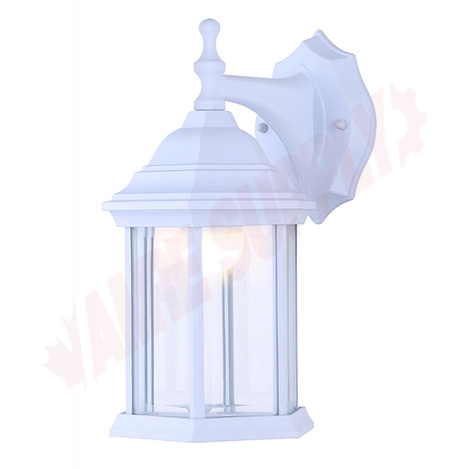 Photo 1 of LOL336WH : Canarm Outdoor Lantern, White, Clear Glass, 1X9W LED