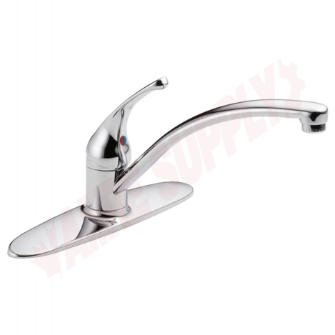 Photo 1 of 10900LF : Delta Foundations Single Handle Kitchen Faucet, Chrome, Lead Free