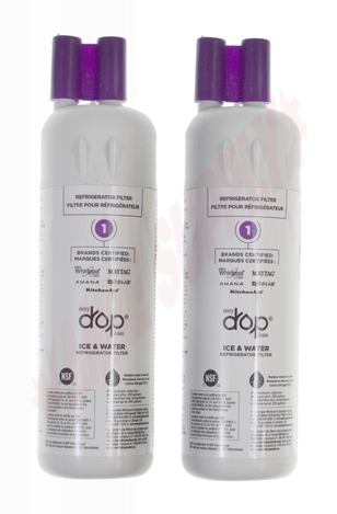 Photo 5 of EDR1RXD2B : Whirlpool Everydrop Refrigerator Water Filter, 2/Pack, #1/W10295370A