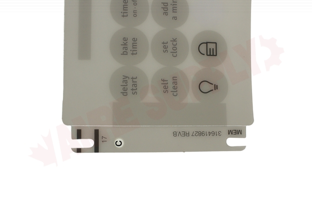 Photo 5 of 316419827 : Frigidaire 316419827 Range Membrane Switch, White