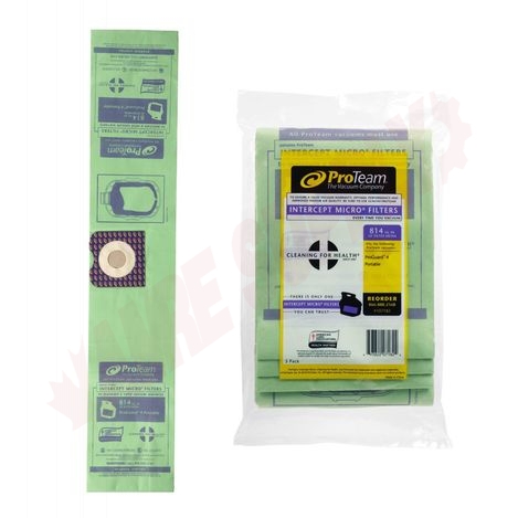 Photo 2 of 107182 : ProTeam ProGuard Vacuum Micro Filter Bags, For 107128, 3/Pack