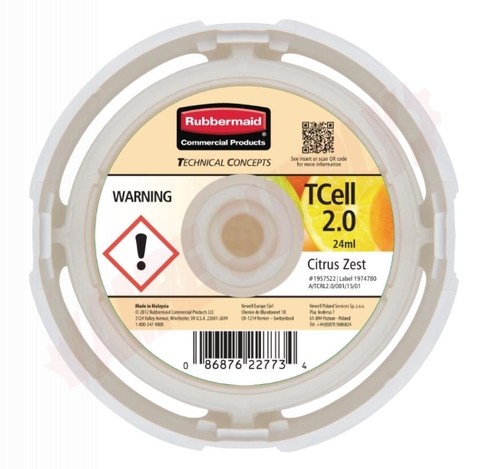 Photo 1 of 1957522 : Rubbermaid TCell 2.0 Refill, Citrus Zest
