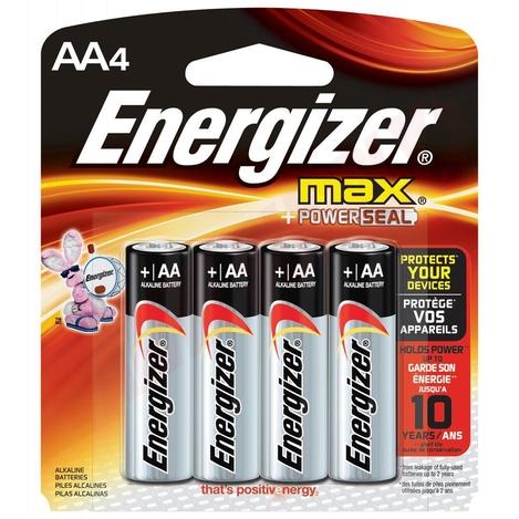 Photo 2 of E91BP-4 : Energizer MAX Alkaline AA Batteries, 4/Pack