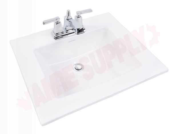 Photo 1 of 4440BST : Contrac Loland Drop-In Bathroom Sink, 4 Center, White