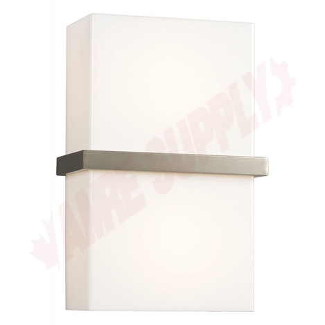 Photo 1 of L213130BN012A1 : Galaxy Lighting 8 Wall Sconce Light Fixture, Brushed Nickel, Satin White Glass, 12W LED Included