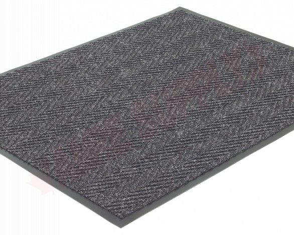 Photo 3 of HBN200305 : Edgewood Herringbone 3' x 5' Charcoal Wiper/Scraper Floor Mat
