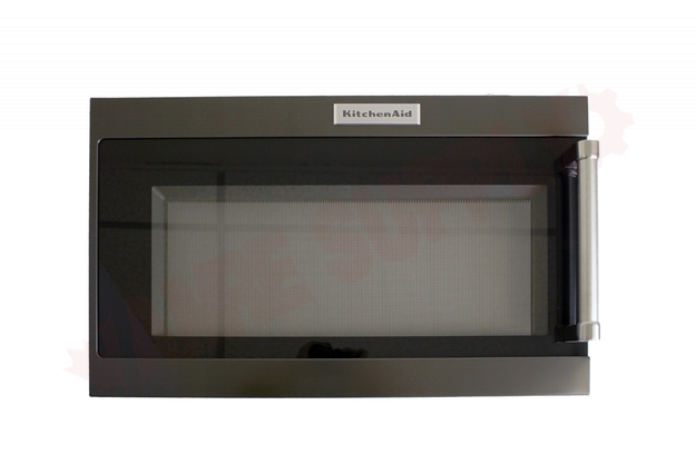 Photo 2 of W11037008 : Whirlpool Microwave Door Assembly, Black Stainless 