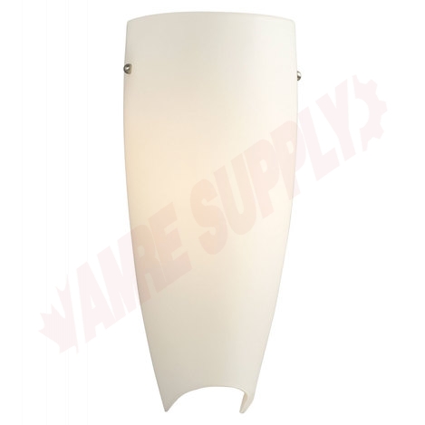 Photo 1 of L213140BN012A1 : Galaxy Lighting 5-3/4 Wall Sconce Light Fixture, Brushed Nickel, Satin White Glass, 12W LED Included
