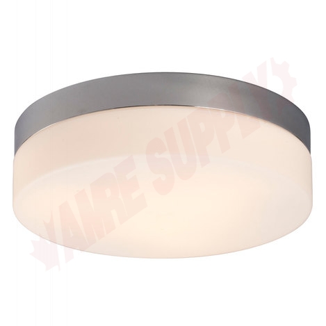 Photo 1 of L612314CH010A1 : Galaxy Lighting 11 Flush Mount, Polished Chrome, Satin White, 12W LED Included