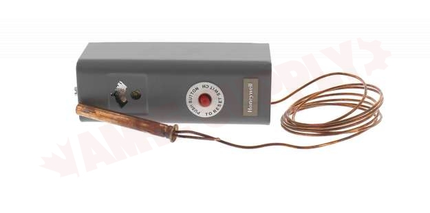 Photo 1 of L4008E1156 : Resideo Honeywell Aquastat Controller, High Limit, 130 to 270°F (54 to 132°C), Fixed Differential 5°F (3°C), Manual Reset, Factory Stop 250°F (121°C), 5 1/2 ft (1.7 m) Capillary, Multi-Mount