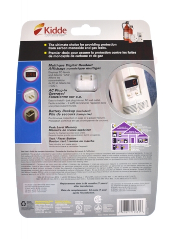 Photo 3 of 900-0113-05 : Kidde Plug In Digital Propane, Natural Gas and Carbon Monoxide Alarm, Battery Backup